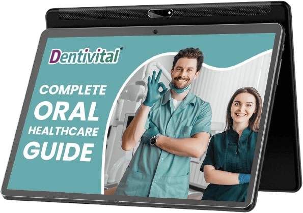 The Complete Oral Healthcare Guide shown on a tablet